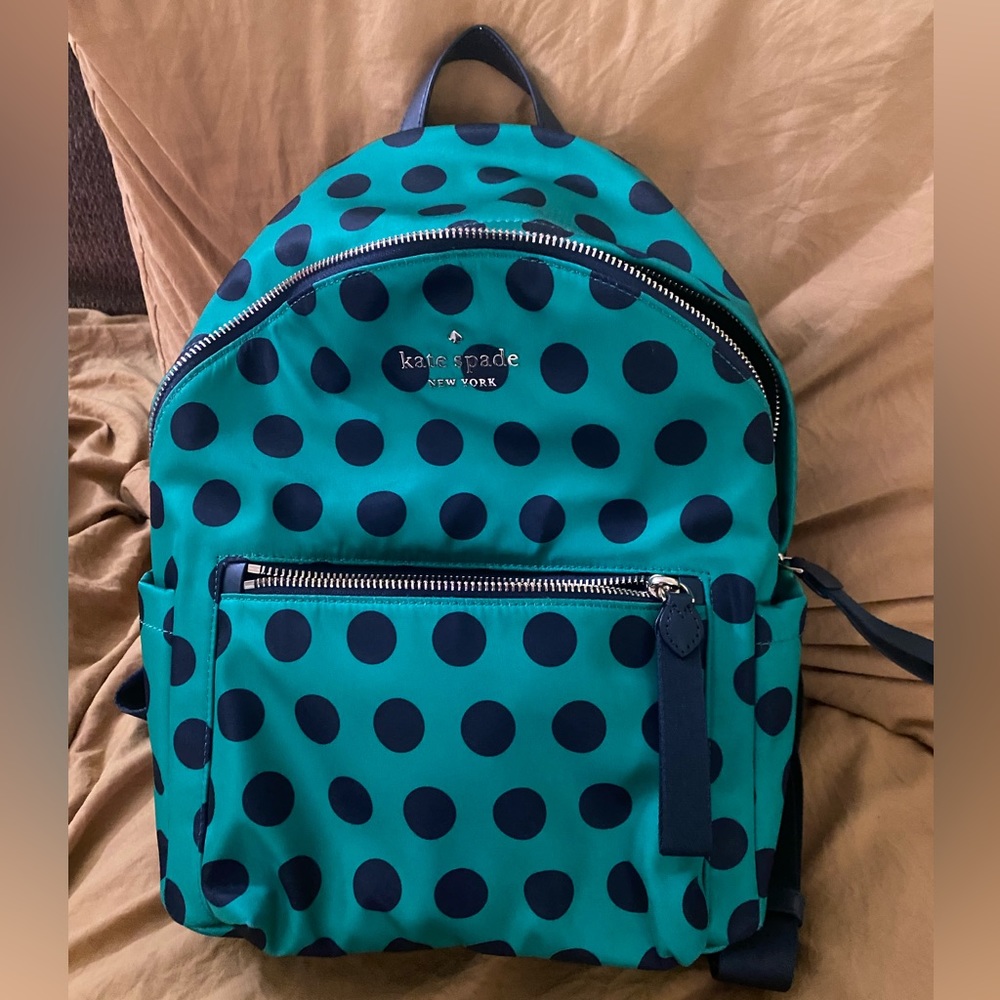 Kate spade polka dot backpack purse